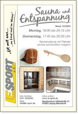 Trainingszeiten des Sport & Spiel-Angebotes bei L.E. Sport e.V.