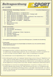Beitragsordnung - L.E. Sport e.V. - 2025