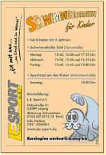 Trainingszeiten für unsere Schwimmenlerner (Schwimmenlernen für Kinder, Jugendliche und auch Erwachsene)
