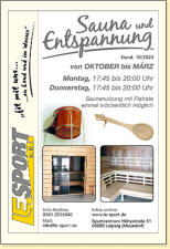 Trainingszeiten des Sport & Spiel-Angebotes bei L.E. Sport e.V.