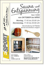 Trainingszeiten des Sport & Spiel-Angebotes bei L.E. Sport e.V.