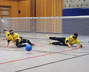 Goalball-Team von L.E. Sport e.V. im Spiel