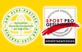 Unterstützer der Präventionssportangebote - AOK Plus & Sport Pro Gesundheit